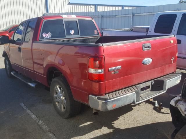 1FTPX12V97NA76127 - 2007 FORD F150 RED photo 3