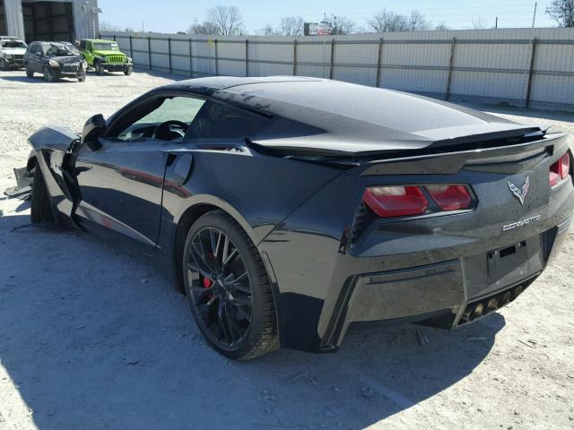 1G1YD2D78F5117209 - 2015 CHEVROLET CORVETTE S BLACK photo 3