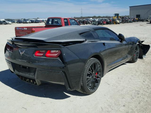 1G1YD2D78F5117209 - 2015 CHEVROLET CORVETTE S BLACK photo 4