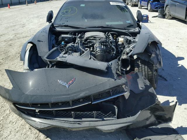 1G1YD2D78F5117209 - 2015 CHEVROLET CORVETTE S BLACK photo 9