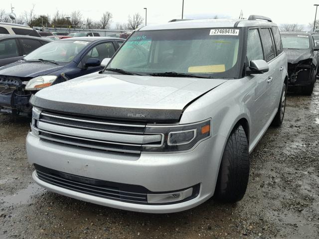 2FMHK6D8XEBD19116 - 2014 FORD FLEX LIMIT SILVER photo 2