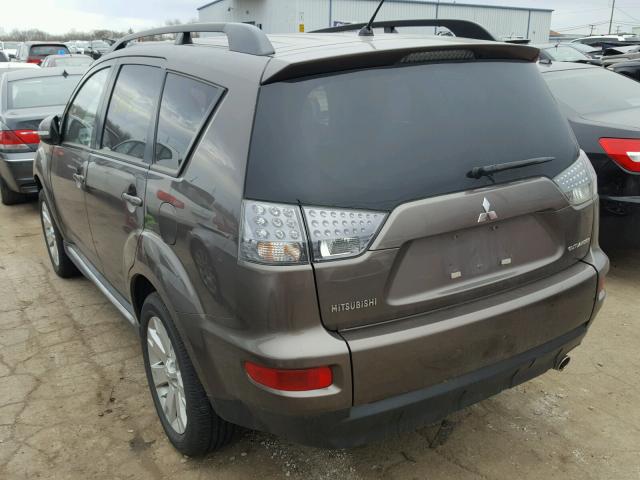 JA4AS3AW4BU013472 - 2011 MITSUBISHI OUTLANDER GRAY photo 3