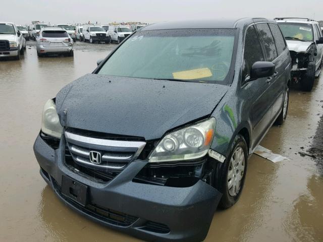 5FNRL38226B092731 - 2006 HONDA ODYSSEY LX BLUE photo 2