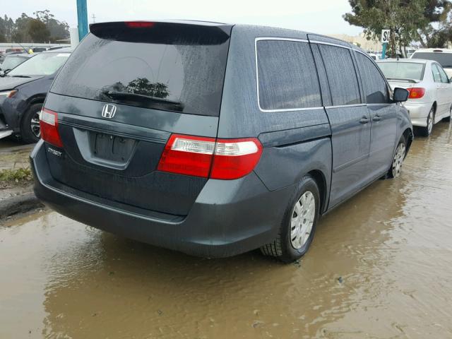 5FNRL38226B092731 - 2006 HONDA ODYSSEY LX BLUE photo 4