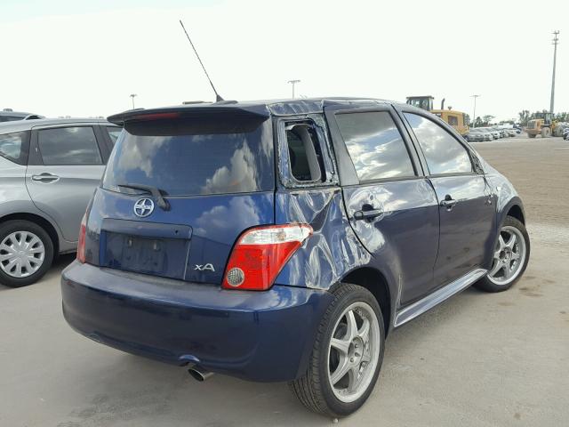 JTKKT624960160771 - 2006 TOYOTA SCION XA BLUE photo 4