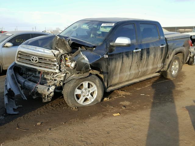 5TFDV58188X074492 - 2008 TOYOTA TUNDRA CRE BLACK photo 2