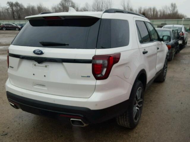 1FM5K8GT3GGA62049 - 2016 FORD EXPLORER S WHITE photo 4