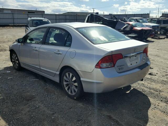 2HGFA15869H500895 - 2009 HONDA CIVIC EX SILVER photo 3