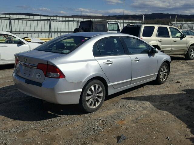 2HGFA15869H500895 - 2009 HONDA CIVIC EX SILVER photo 4