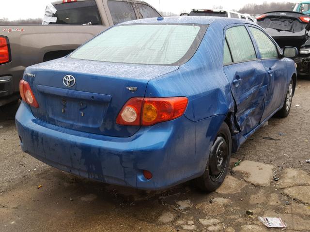 1NXBU4EE0AZ285491 - 2010 TOYOTA COROLLA BA BLUE photo 4