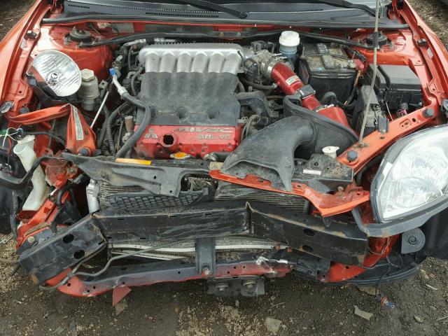 4A3AL35T77E009708 - 2007 MITSUBISHI ECLIPSE SP ORANGE photo 7