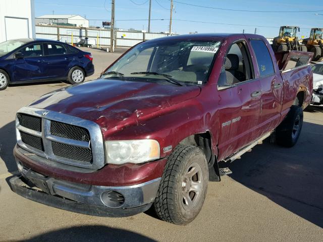 1D7HU18D03S310457 - 2003 DODGE RAM 1500 S MAROON photo 2