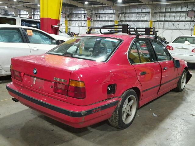 WBAHD6321SGK47669 - 1995 BMW 525I RED photo 4