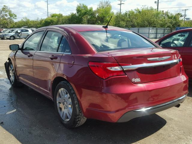 1C3CCBABXEN176083 - 2014 CHRYSLER 200 LX BURGUNDY photo 3