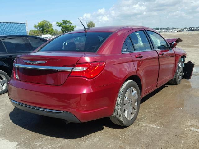 1C3CCBABXEN176083 - 2014 CHRYSLER 200 LX BURGUNDY photo 4