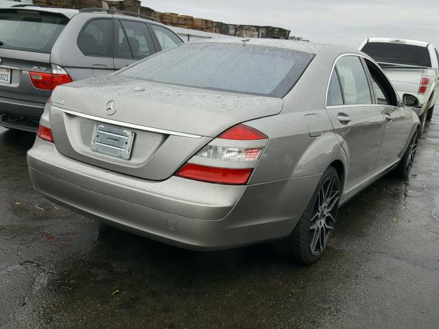 WDDNG71X87A047339 - 2007 MERCEDES-BENZ S 550 TAN photo 4