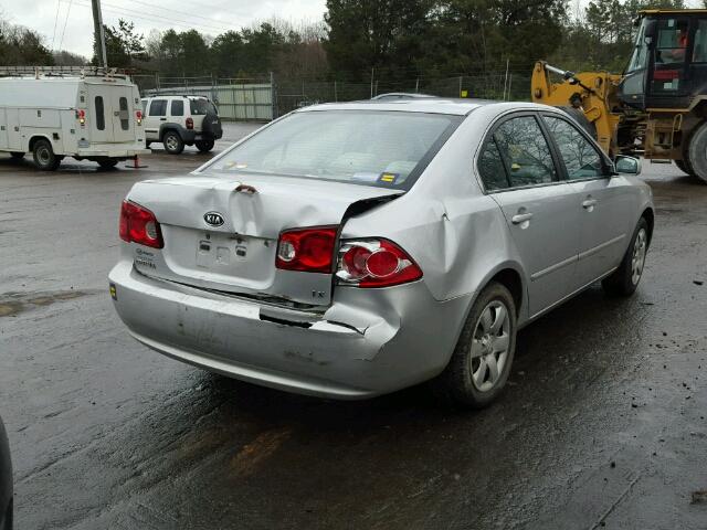 KNAGE123175120882 - 2007 KIA OPTIMA LX SILVER photo 4