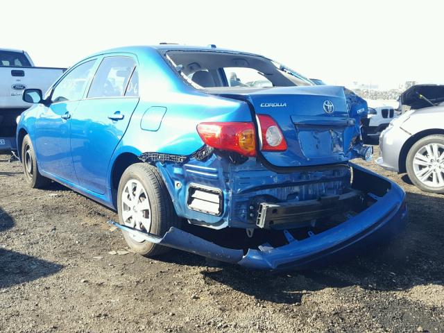 JTDBL40E59J052928 - 2009 TOYOTA COROLLA BA BLUE photo 3