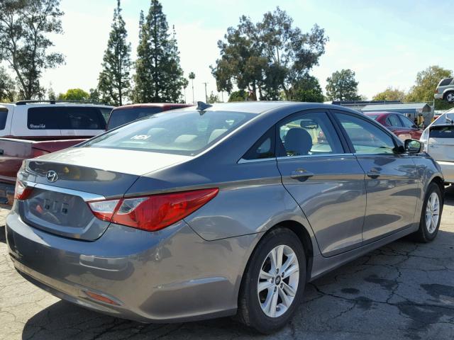 5NPEB4AC8DH622919 - 2013 HYUNDAI SONATA GLS GRAY photo 4