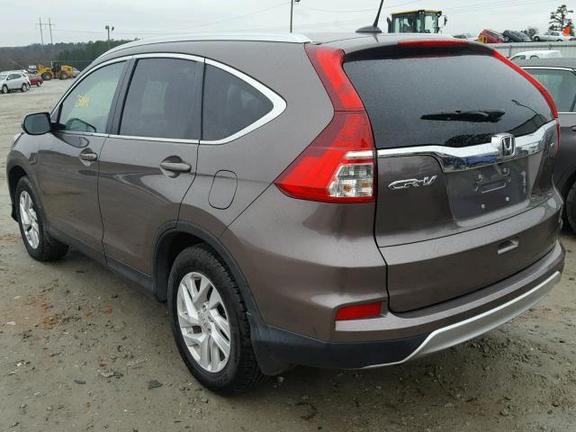 2HKRM3H75FH557478 - 2015 HONDA CR-V EXL BROWN photo 3