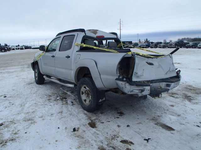 5TELU42N37Z428480 - 2007 TOYOTA TACOMA DOU SILVER photo 3