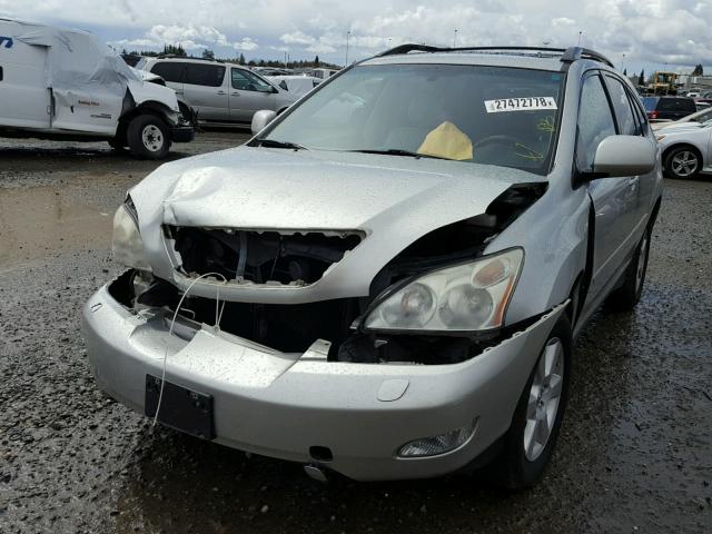 2T2HA31U24C039876 - 2004 LEXUS RX 330 SILVER photo 2