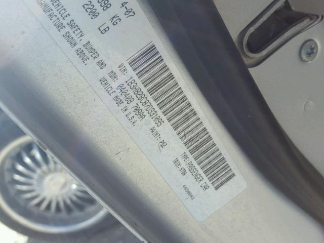 1B3HB28C87D331095 - 2007 DODGE CALIBER SILVER photo 10