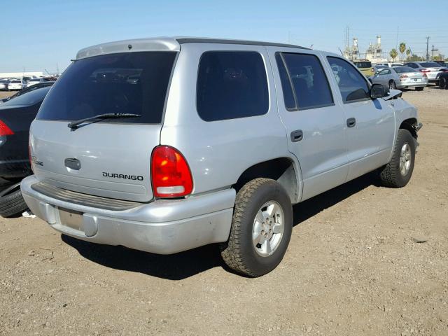 1B4HR38N92F104865 - 2002 DODGE DURANGO SP GRAY photo 4