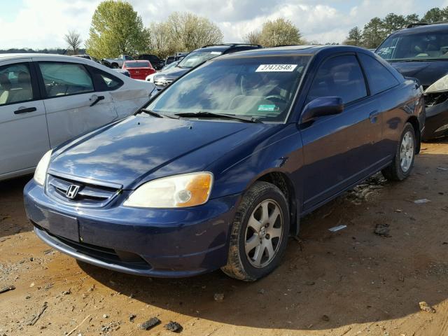 1HGEM22913L041520 - 2003 HONDA CIVIC EX BLUE photo 2