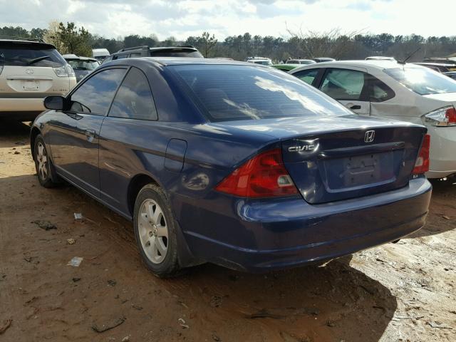 1HGEM22913L041520 - 2003 HONDA CIVIC EX BLUE photo 3