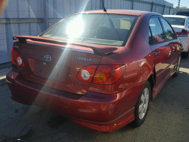 1NXBR32E13Z014832 - 2003 TOYOTA COROLLA CE RED photo 4