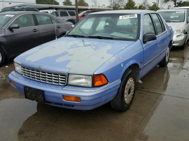 3P3AA4639RT248046 - 1994 PLYMOUTH ACCLAIM BLUE photo 2