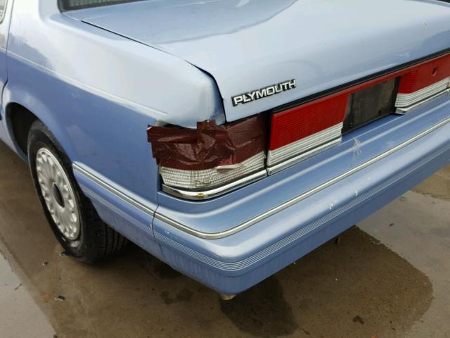 3P3AA4639RT248046 - 1994 PLYMOUTH ACCLAIM BLUE photo 9