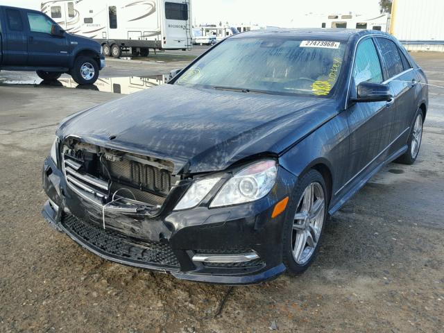 WDDHF5KB2DA742256 - 2013 MERCEDES-BENZ E 350 BLACK photo 2