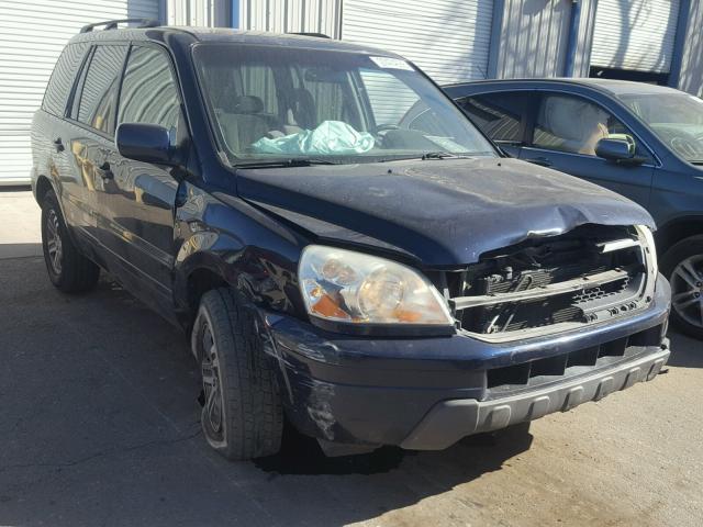 2HKYF18444H514490 - 2004 HONDA PILOT EX BLUE photo 1