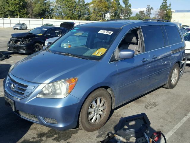 5FNRL38699B011814 - 2009 HONDA ODYSSEY EX BLUE photo 2