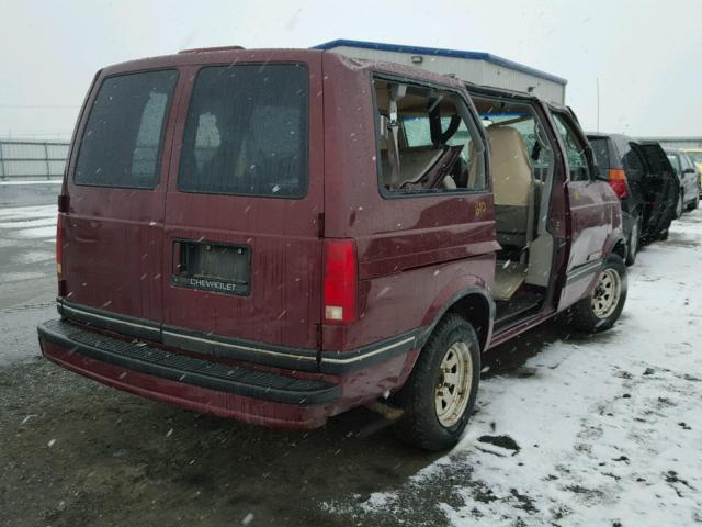 1GNDM19Z4RB171081 - 1994 CHEVROLET ASTRO BURGUNDY photo 4