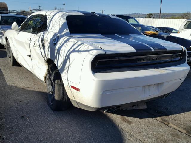 2C3CDYAG9DH705168 - 2013 DODGE CHALLENGER WHITE photo 3