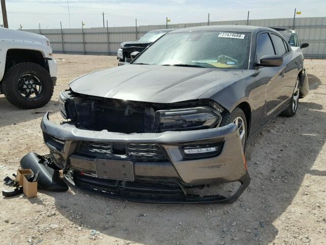 2C3CDXCT7FH915789 - 2015 DODGE CHARGER R/ GRAY photo 2