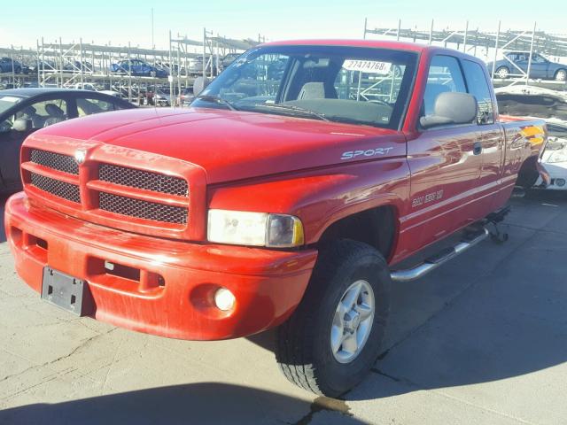 1B7HF13Z01J239741 - 2001 DODGE RAM 1500 RED photo 2