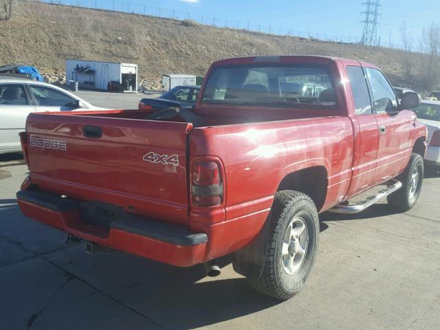 1B7HF13Z01J239741 - 2001 DODGE RAM 1500 RED photo 4