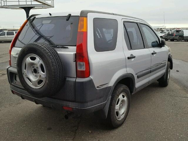 JHLRD78432C005032 - 2002 HONDA CR-V LX GRAY photo 4