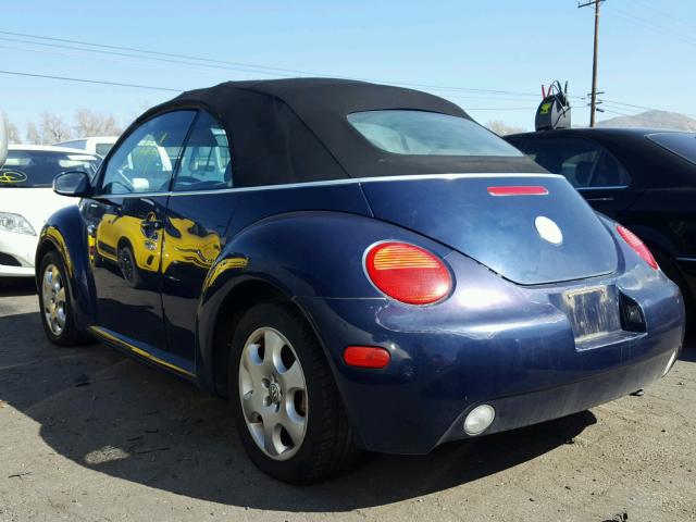 3VWCK21Y13M303729 - 2003 VOLKSWAGEN NEW BEETLE 蓝色 照片 3