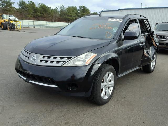 JN8AZ08W47W641487 - 2007 NISSAN MURANO SL BLACK photo 2