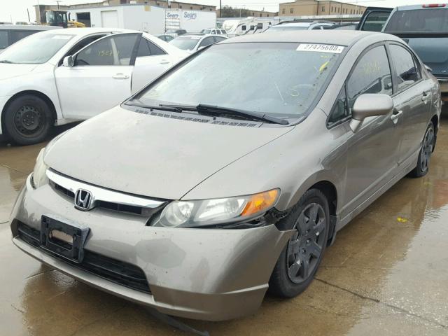 1HGFA16586L130052 - 2006 HONDA CIVIC LX TAN photo 2