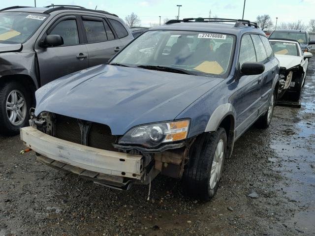 4S4BP61C457375688 - 2005 SUBARU LEGACY OUT BLUE photo 2