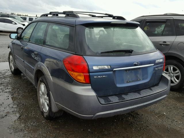 4S4BP61C457375688 - 2005 SUBARU LEGACY OUT BLUE photo 3