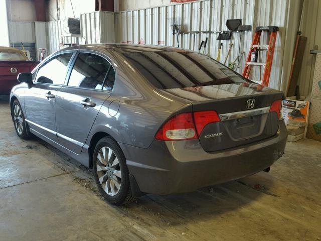 19XFA16809E021056 - 2009 HONDA CIVIC EX ნაცრისფერი ფოტო 3