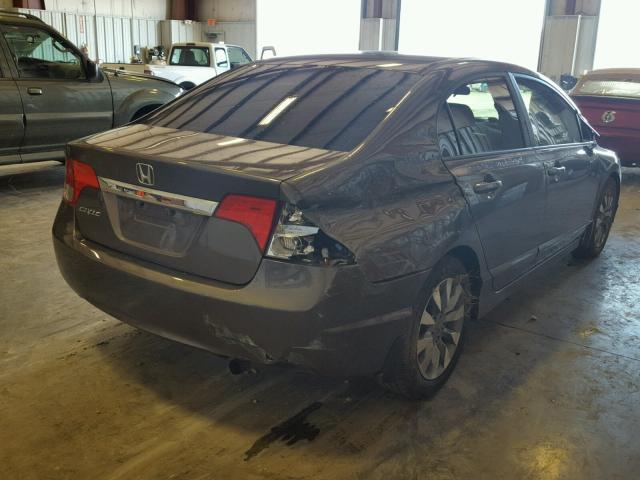 19XFA16809E021056 - 2009 HONDA CIVIC EX ნაცრისფერი ფოტო 4