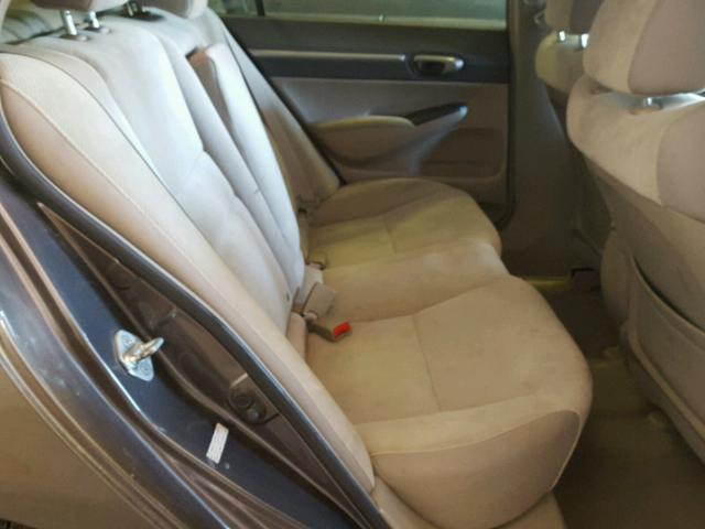 19XFA16809E021056 - 2009 HONDA CIVIC EX ნაცრისფერი ფოტო 6